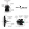 Drill Brush Power Scrubber By Useful Products 5 in W 5 in L Brush, Black K-EMS-2L-QC-DB - alternate 5